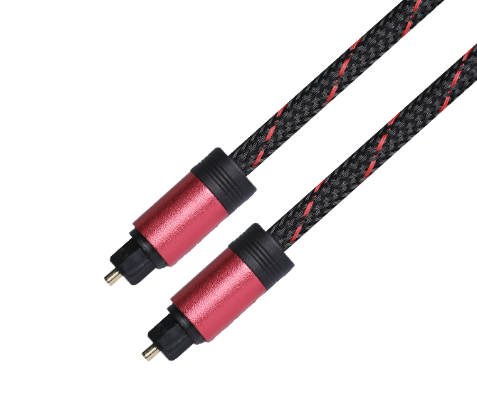 鋁殼+彩色編網(wǎng) 方對(duì)方數(shù)字光纖音頻線 SPDIF/OPTICAL光纖線音響功放